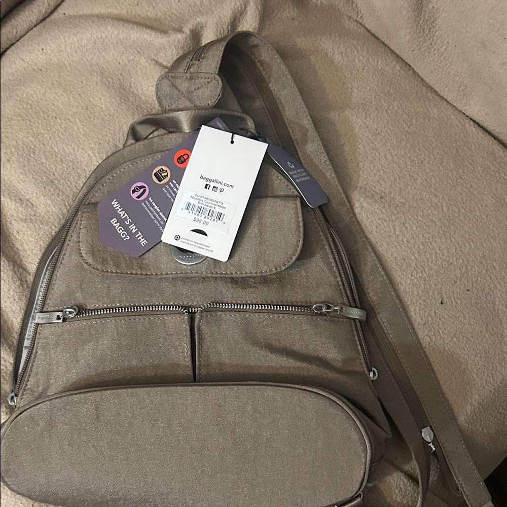 Elegant Gray Sling Backpack